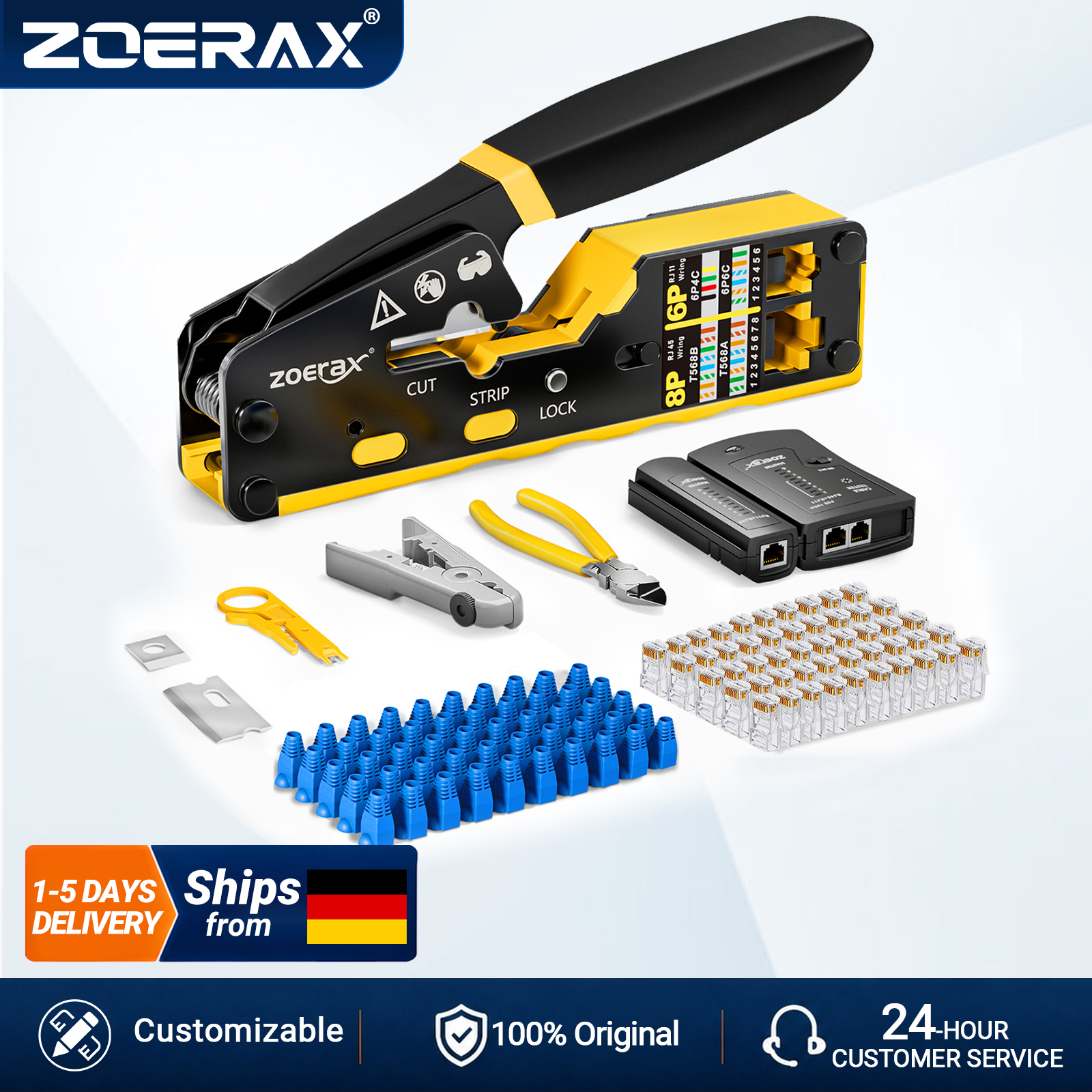ZoeRax RJ45 CAT6 CAT5E Crimp T - огляд і ціна Wire Stripper Cutter