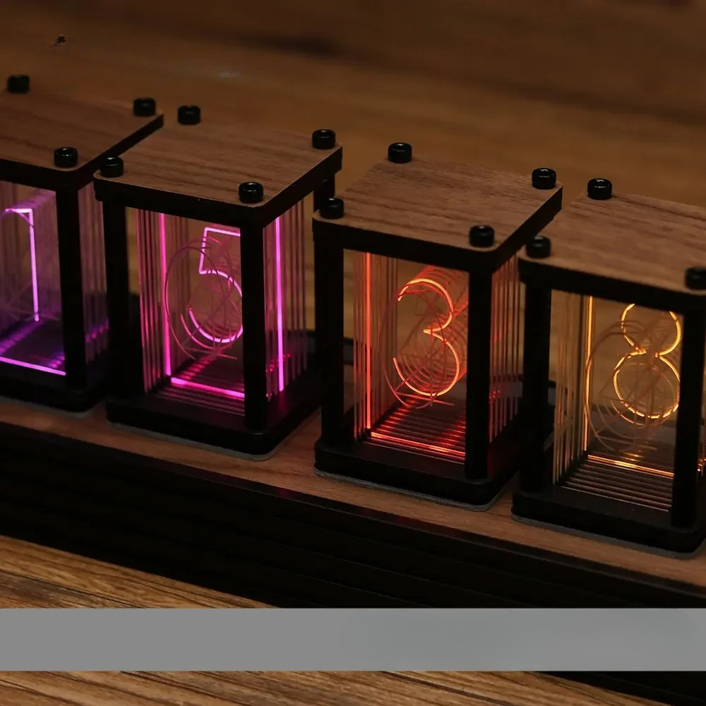 RGB Nixie Tube Clock DIY Table - огляд і ціна Diy Electronics Desk