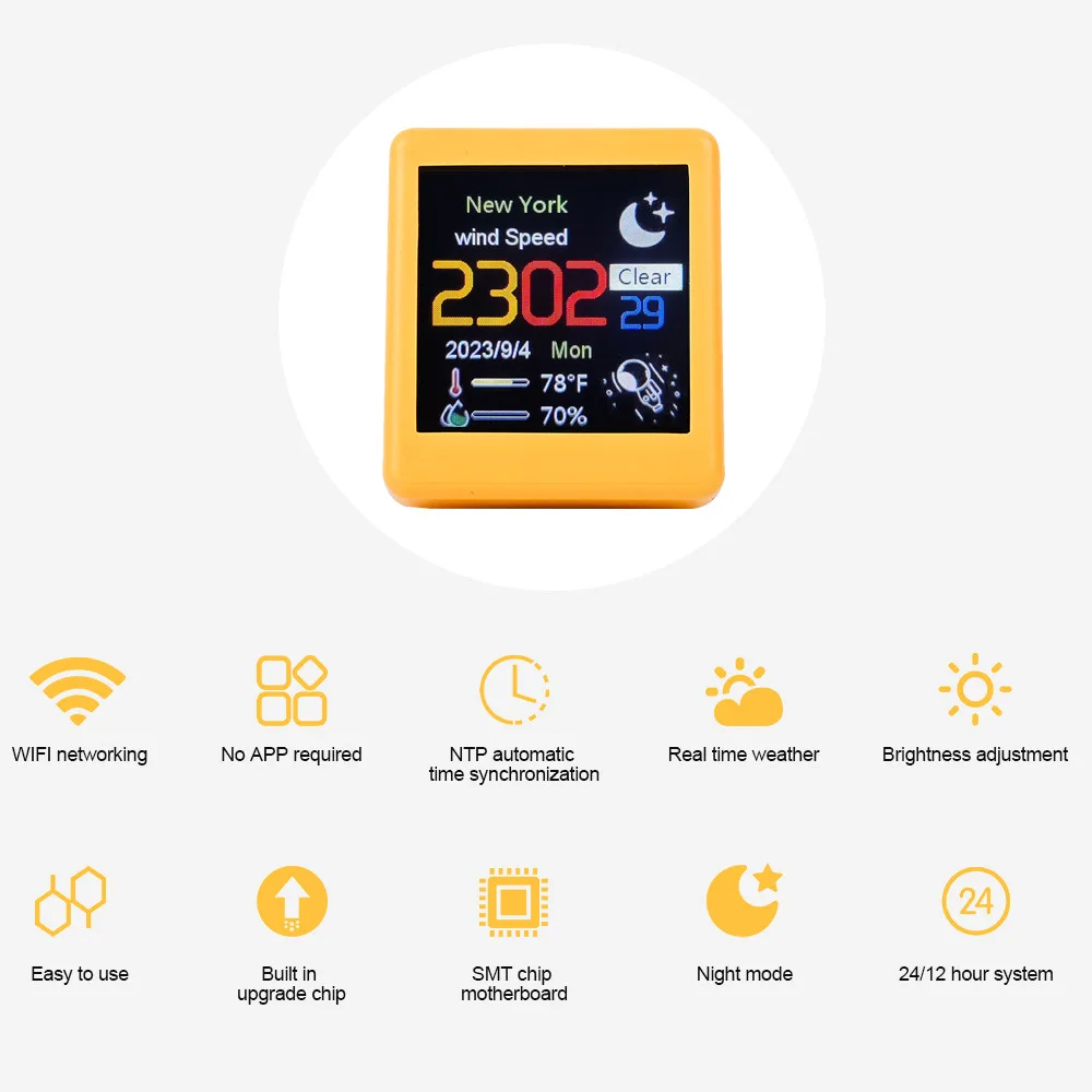 MINI Size Smart WIFI Weather S - огляд і ціна Diy Electronics Desk