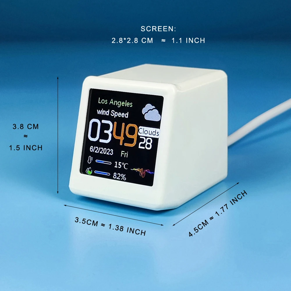 MINI Size Smart WIFI Weather S - огляд і ціна Diy Electronics Desk