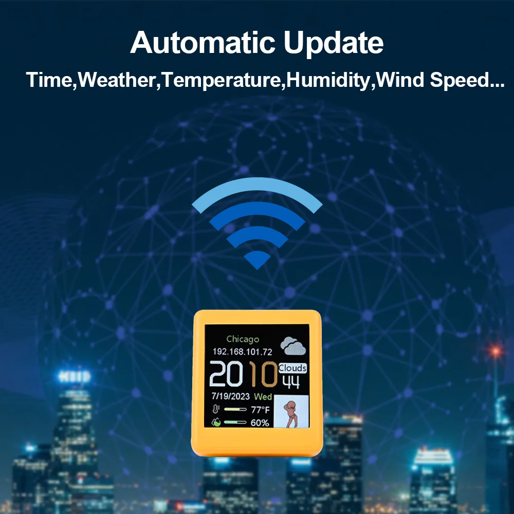 MINI Size Smart WIFI Weather S - огляд і ціна Diy Electronics Desk