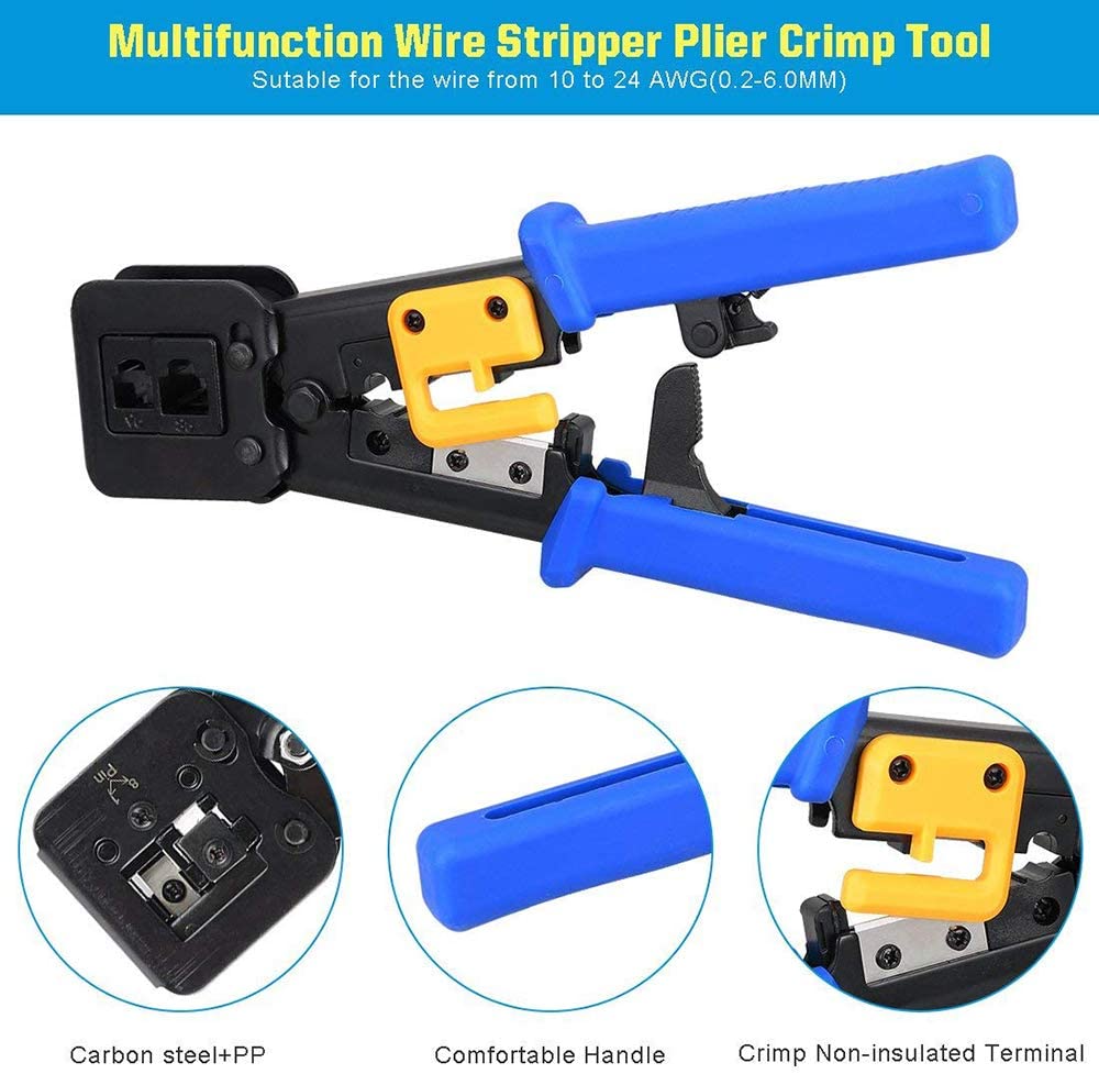 ZoeRax RJ45 Crimper for Pass-T - огляд і ціна Wire Stripper Cutter