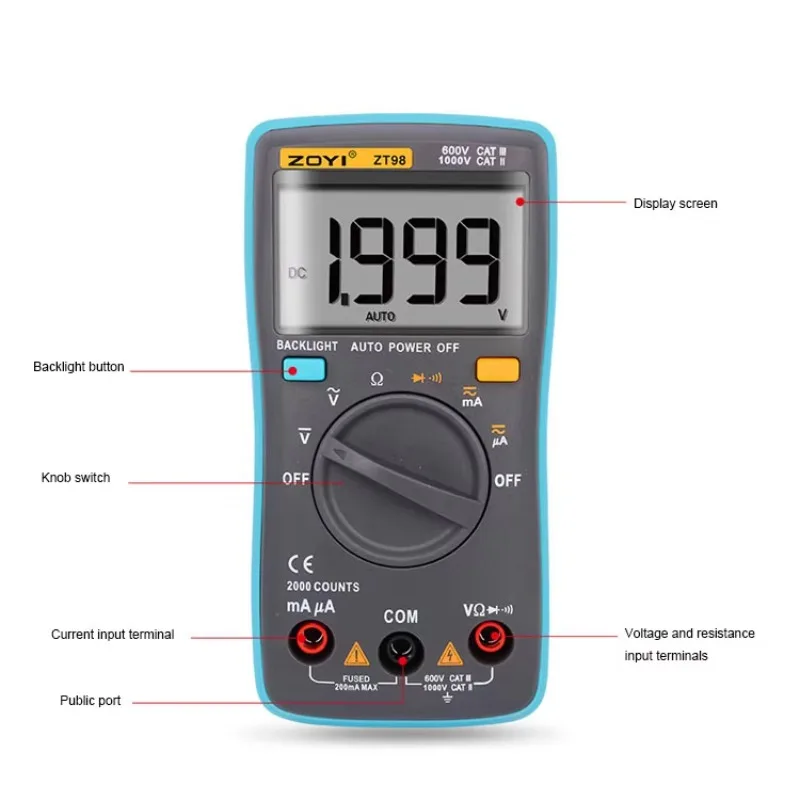 【Hot】ZOTEK ZT100 Digital Multi - огляд і ціна Multimeter Digital