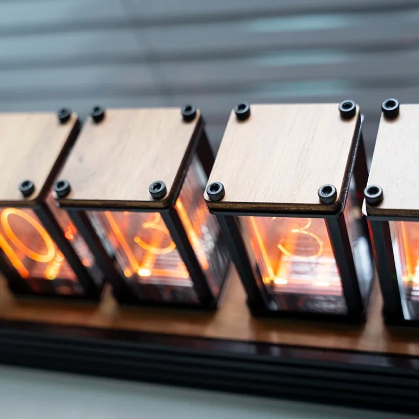 Luxury Nixie Glow Tube Clock W - огляд і ціна Diy Electronics Desk