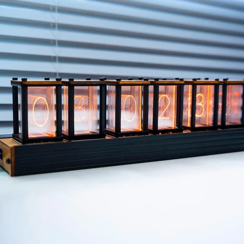 Luxury Nixie Glow Tube Clock W - огляд і ціна Diy Electronics Desk