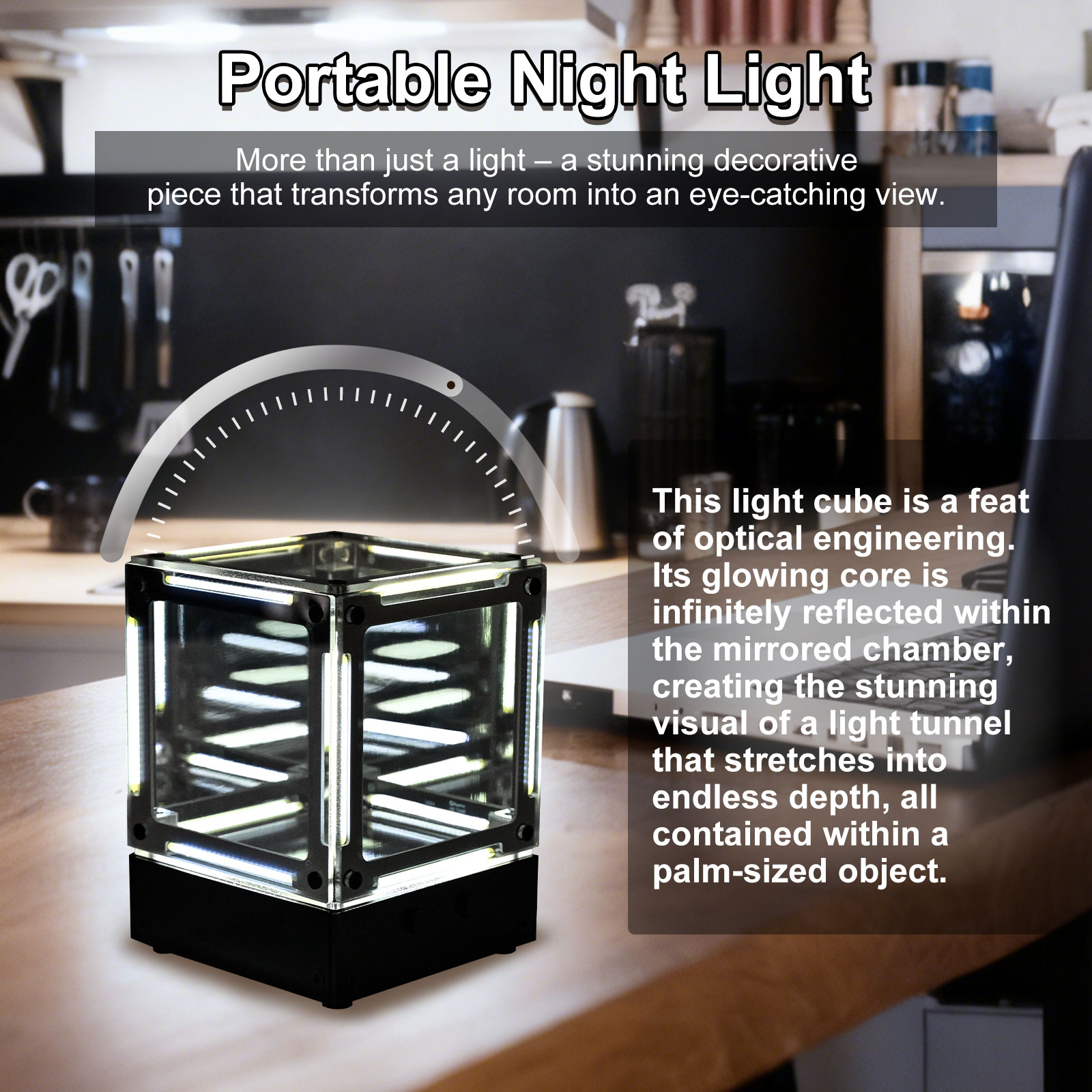 DIY LED Filament Cube Light So - огляд і ціна Diy Electronics Desk