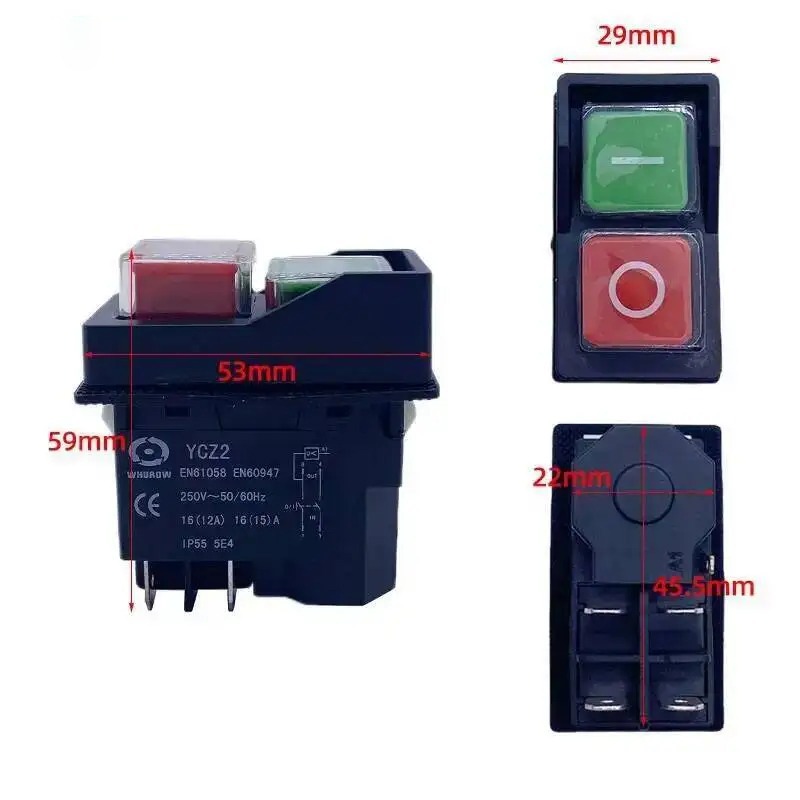 110V/220V  YCZ2 Electromagneti - огляд і ціна Push Button Tactile