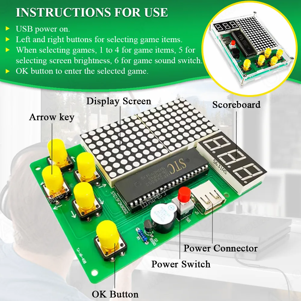 DIY Pixel Game Maker Kit Elect - огляд і ціна Diy Electronics Game