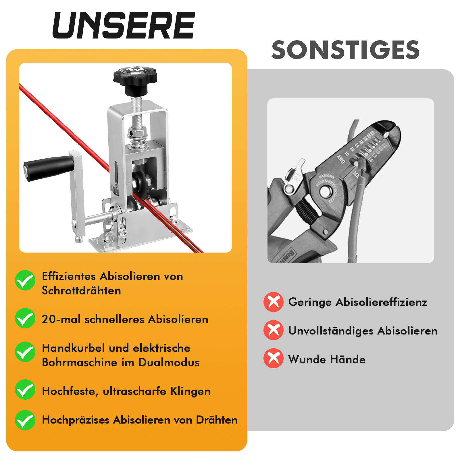 Portable Wire Stripper Manual  - огляд і ціна Wire Stripper Cutter