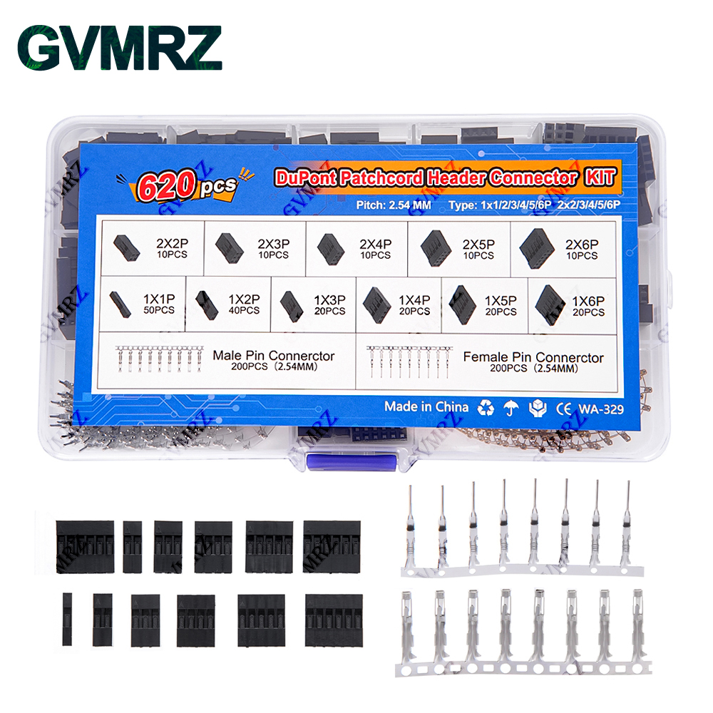 620PCS DuPont Header Connector - огляд і ціна Diy Home Electronics Projects