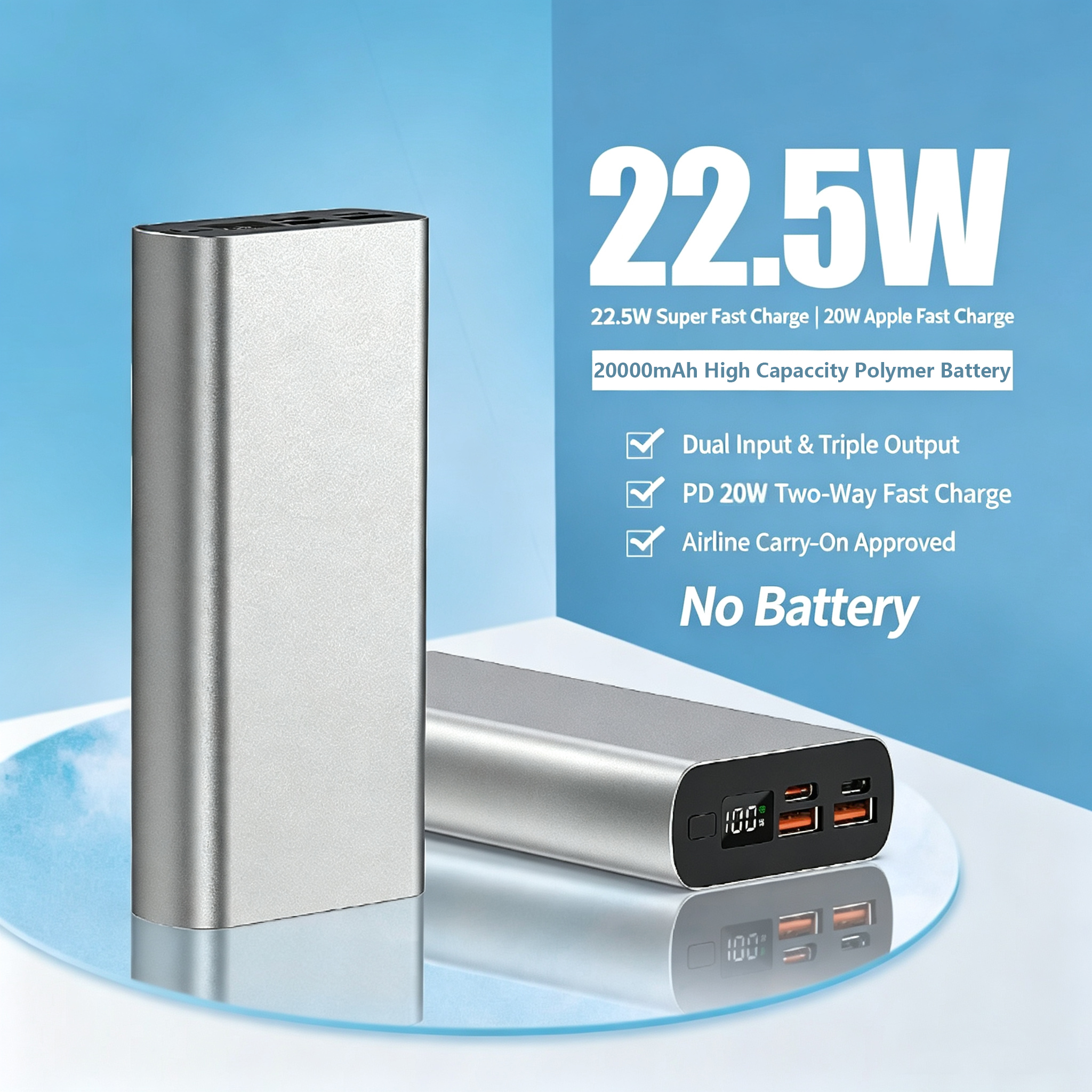20000mAh Aluminum Power Bank C - огляд і ціна Diy Electronics Hobby