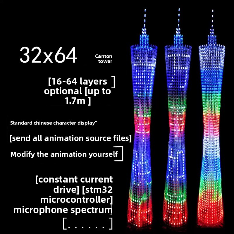 64 Layers Canton Tower DIY Ele - огляд і ціна Diy Home Electronics Projects