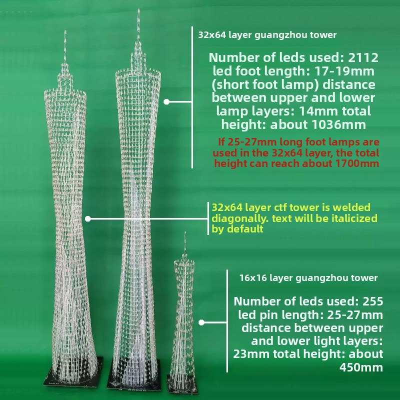 64 Layers Canton Tower DIY Ele - огляд і ціна Diy Home Electronics Projects