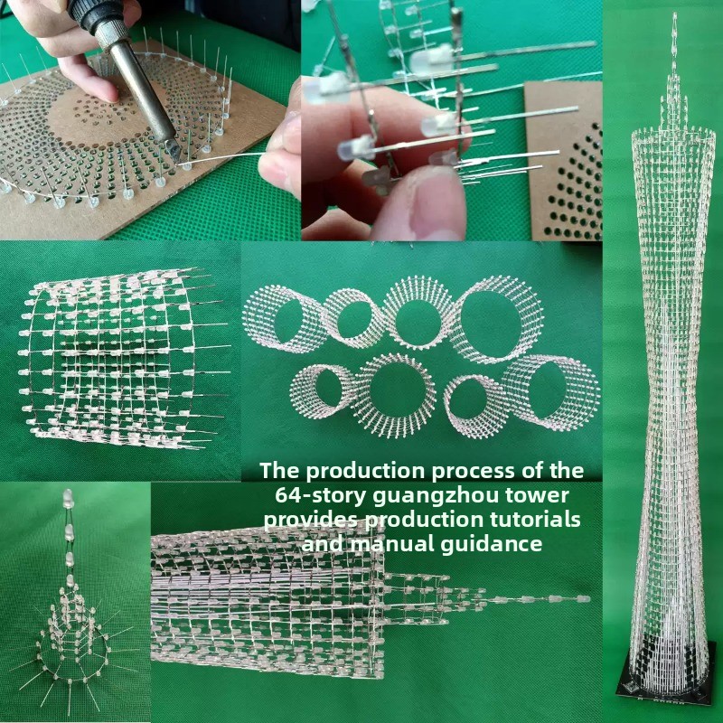 64 Layers Canton Tower DIY Ele - огляд і ціна Diy Home Electronics Projects