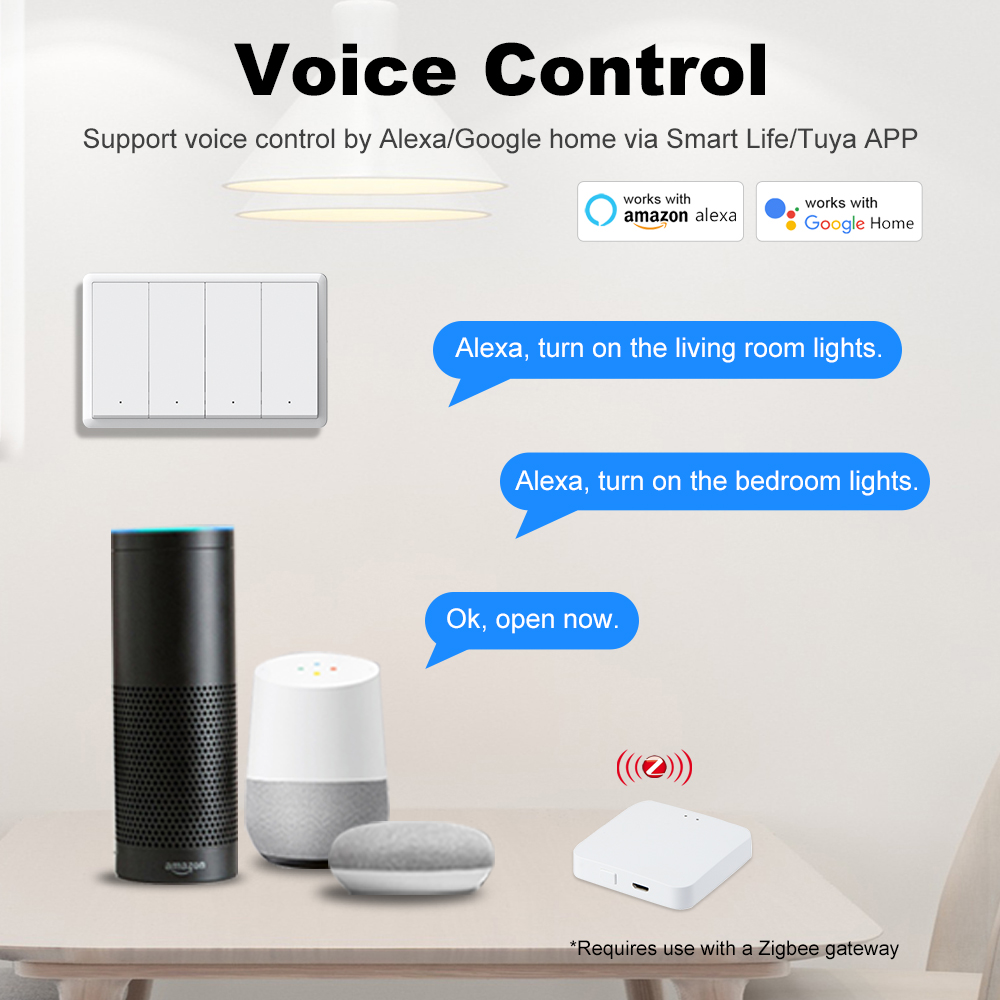 MANHOT ZigBee3.0 Smart Switch  - огляд і ціна Push Button Tactile