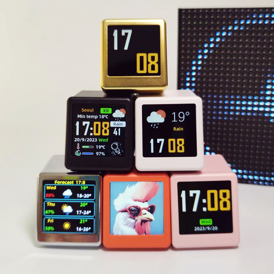 MINI Size Smart WIFI Weather F - огляд і ціна Diy Electronics Desk