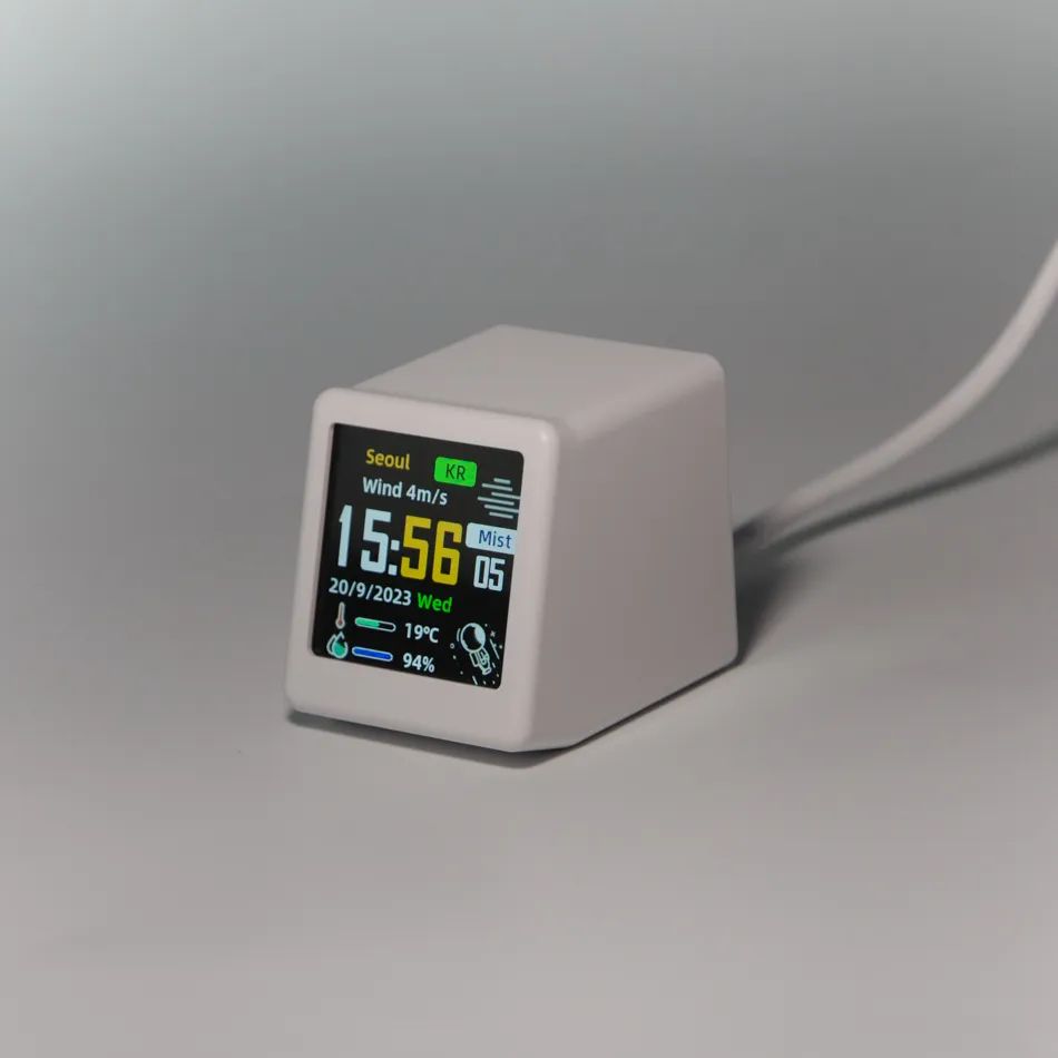 MINI Size Smart WIFI Weather F - огляд і ціна Diy Electronics Desk