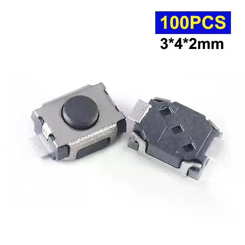 100Pcs 3*4*2MM Micro Switch Bu - огляд і ціна Push Button Tactile